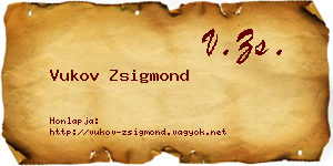 Vukov Zsigmond névjegykártya