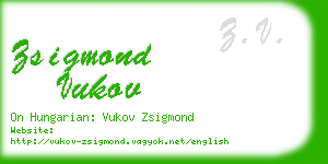 zsigmond vukov business card